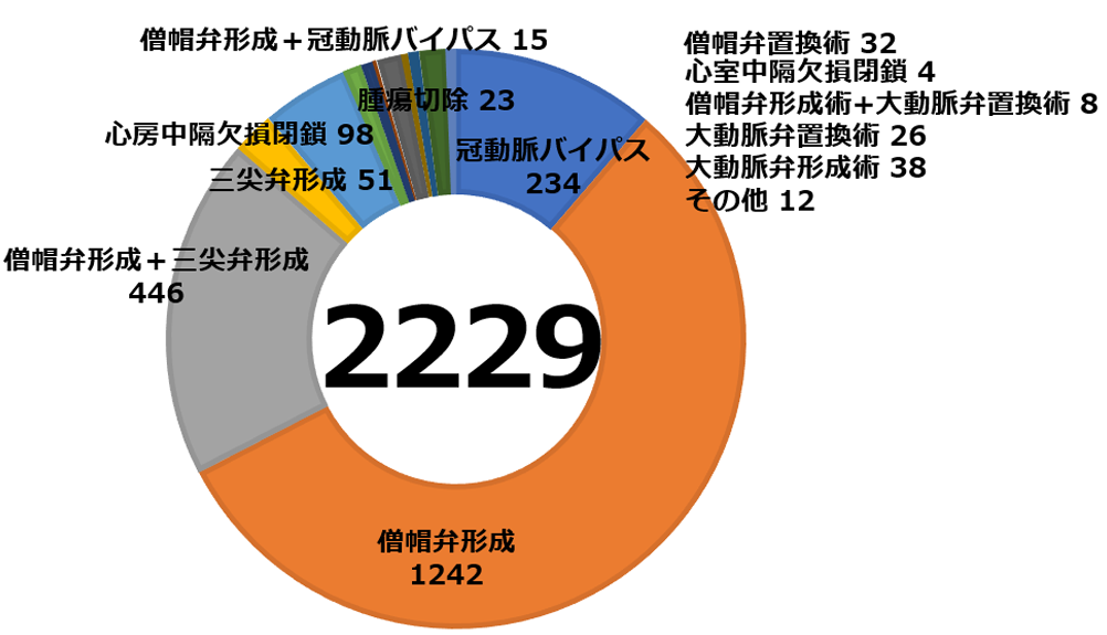 ロボット支援下心臓手術 ダビンチ症例数(チーム・ワタナベとして)